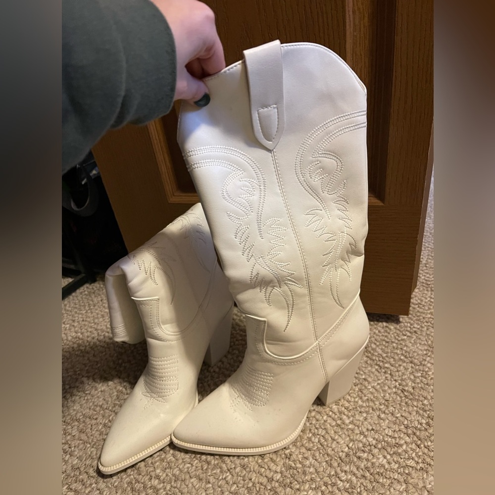 White cowboy boots